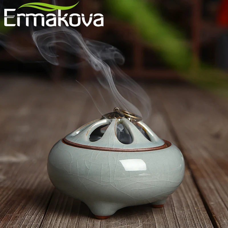 Керамическая катушка ERMAKOVA башня благовония горелки фарфор Круглый сандаловое