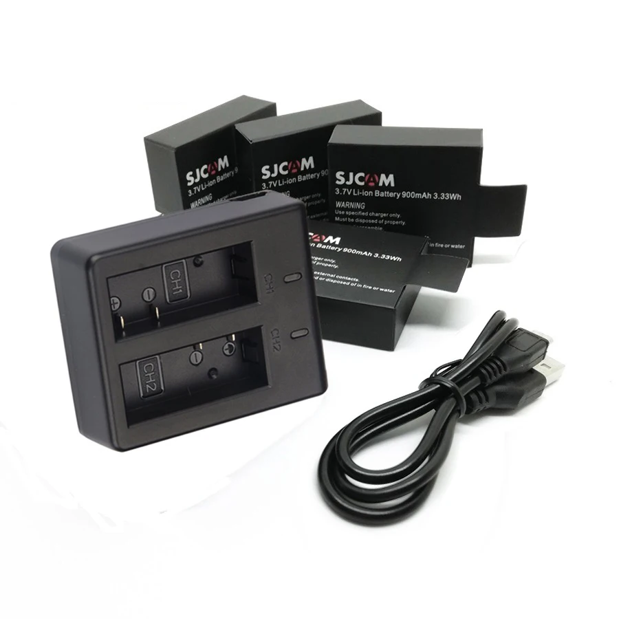4 шт. зарядное устройство для SJCAM 4000 wifi SJ SJ5000 SJ4000 M10 sj5000 SJ7000 Eken H9|sj5000 battery|sjcam sj4000