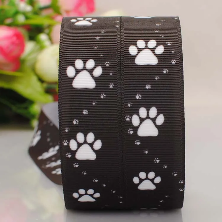 Бесплатная доставка 1 дюйм 25 мм цветная корсажная лента с принтом Собачья