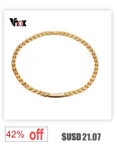 Vnox женский Браслеты золото-цвет Нержавеющая сталь Любовь Bijoux Регулируемый Длина