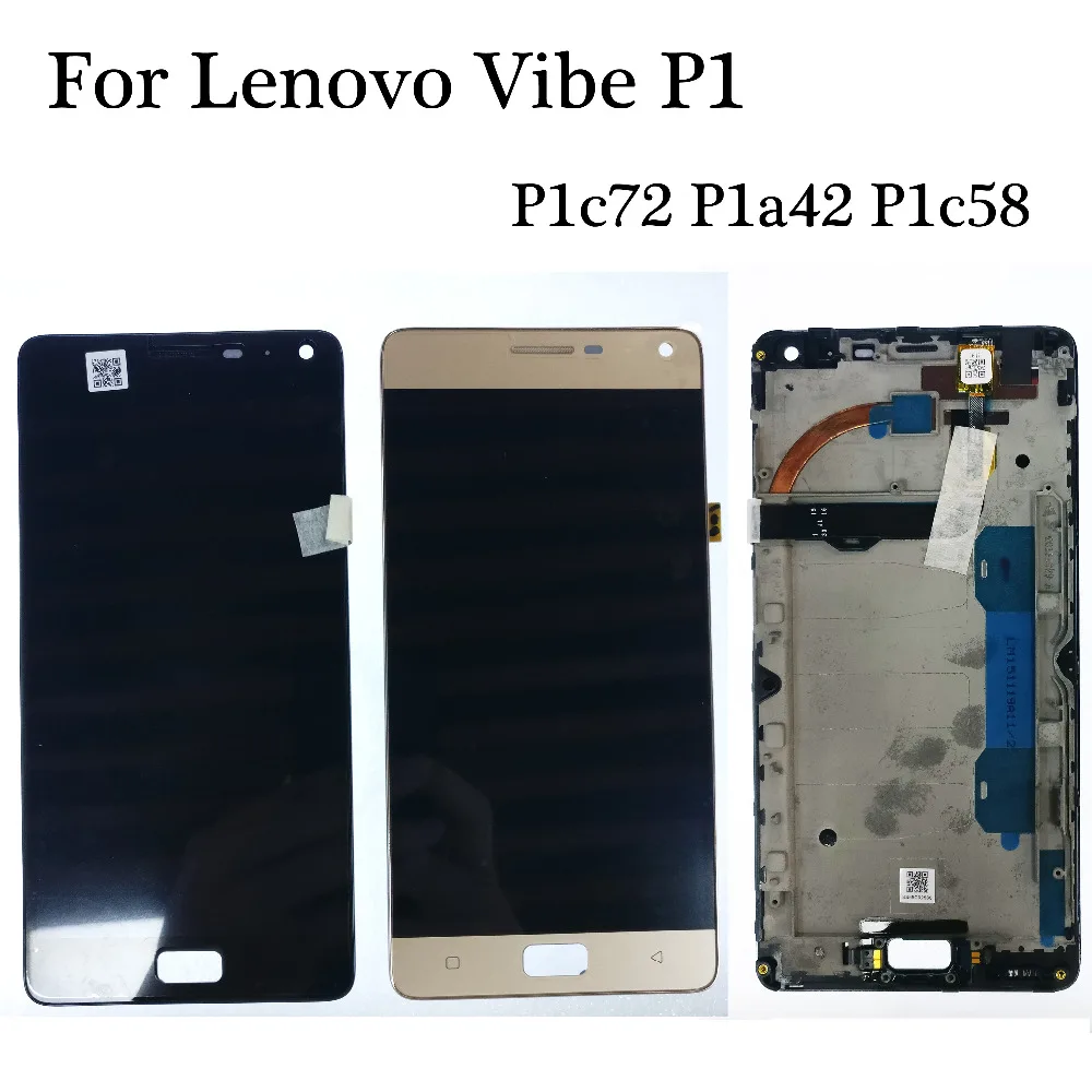 ЖК дисплей 5 дюйма для Lenovo VIBE P1 P1c72 P1a42 p1c58 с сенсорным экраном и дигитайзером в