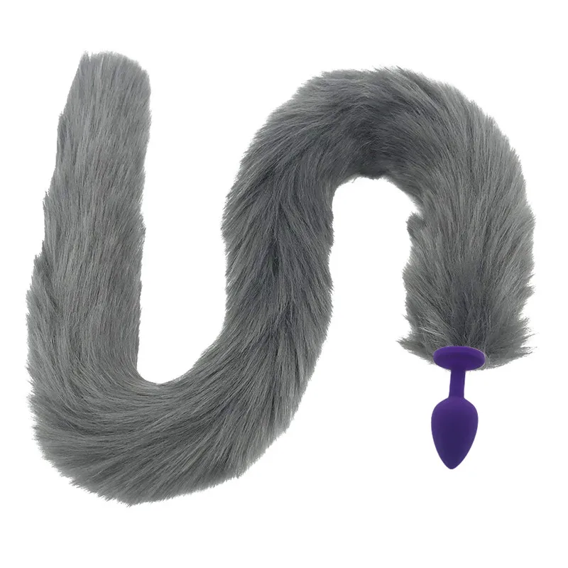80 см длинный Лисий хвост секс-игрушка забавная Любовь Искусственный Кролик