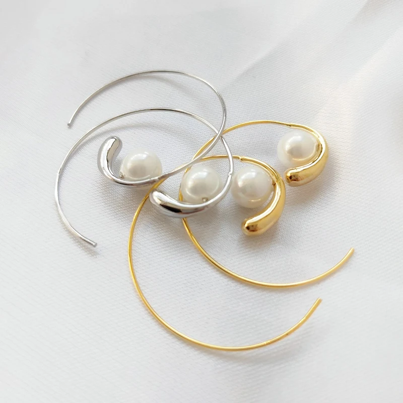 SRCOI позолоченный металл изогнутый круг спиральная Геометрическая круглая