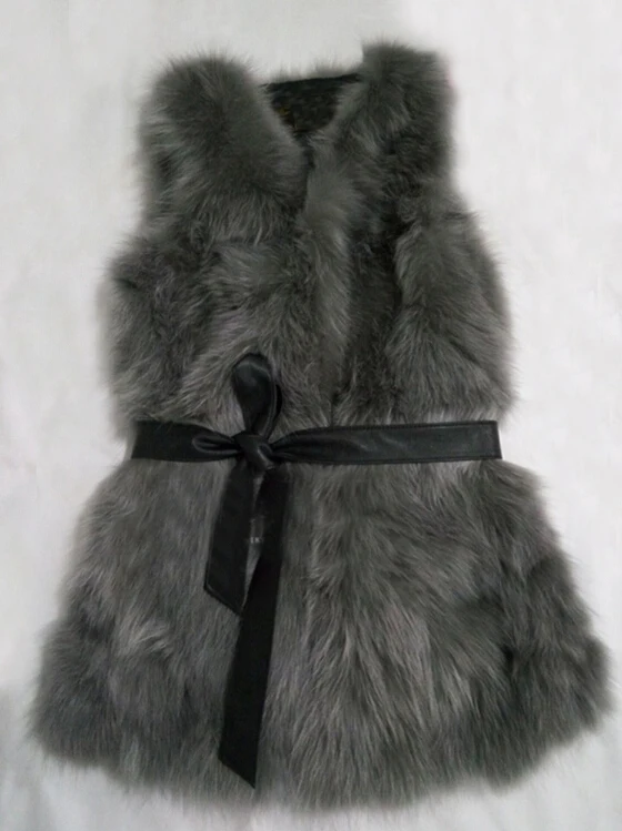 Новый Модный женский жилет из натурального Лисьего меха натуральный мех енота