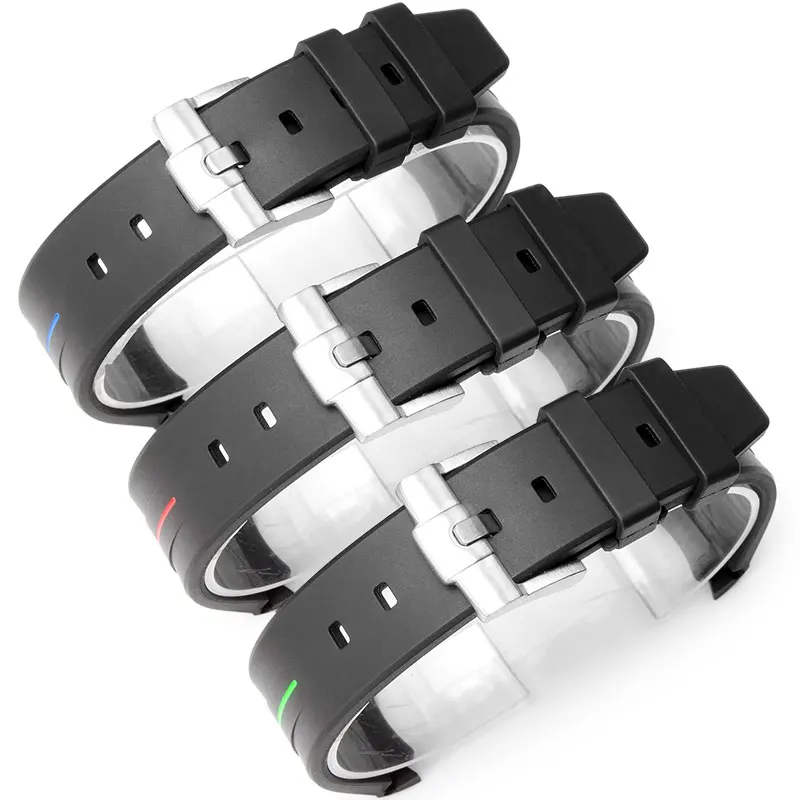 Silicone Rubber bracelet 20mm watchband sport watch strap curved interfaces wristband waterproof accessories belt | Наручные часы