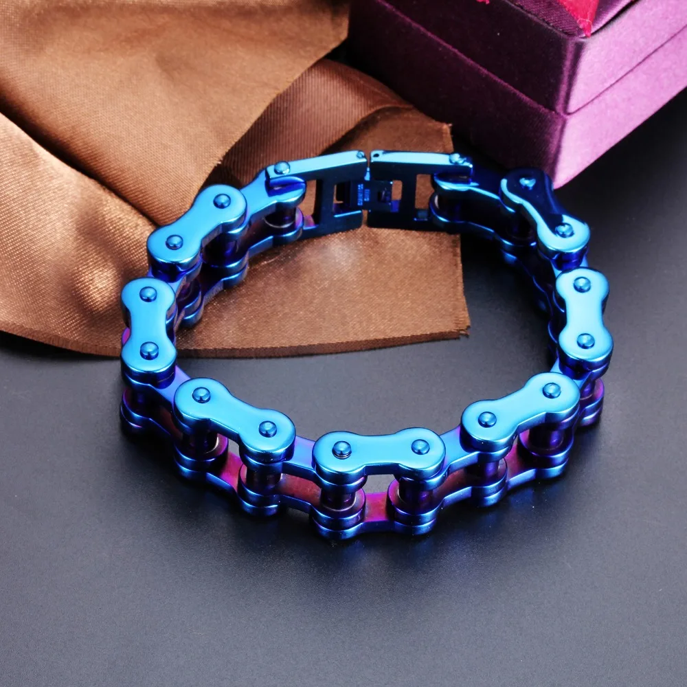 Модные голубые ювелирные изделия из нержавеющей стали для велосипеда мужской