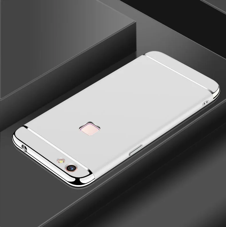 3 в 1 задняя крышка для Vivo v7 V 7 plus полная защита чехол для телефона для BBK Vivo V7+ Y75 Y79 позолоченный жесткий чехол