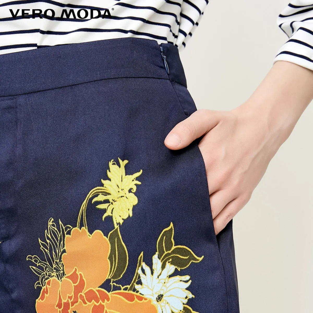 Vero Moda женские весенне летние широкие Капри с принтом | 31826J509|Брюки|