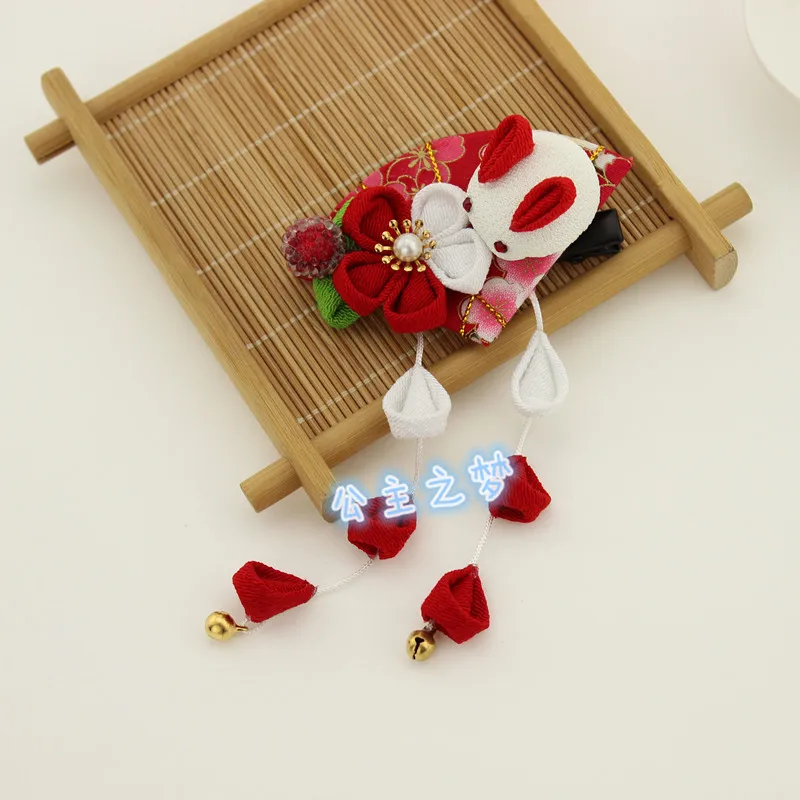 Традиционная японская кисточка Kanzashi для девочек в форме веера красивый розовый