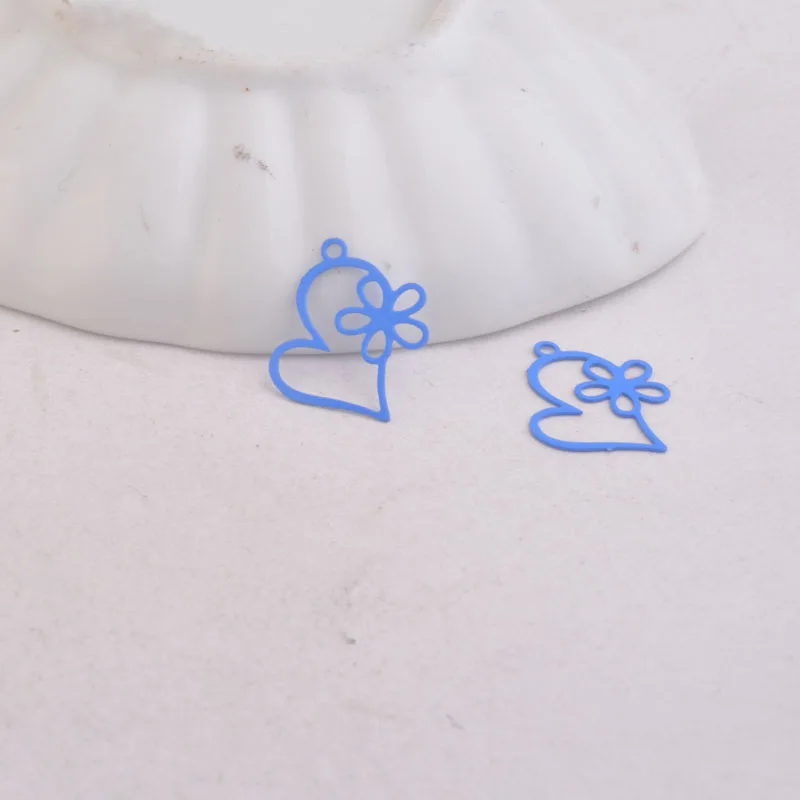 100 шт. AC9285 16*18 мм подвески в форме сердца и звезды маленькие Diy ювелирные