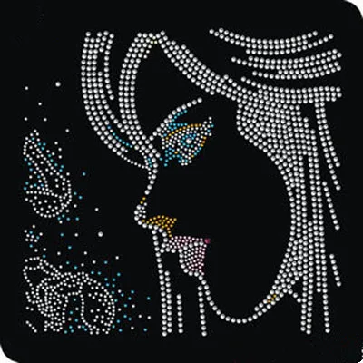 2 шт./лот красивая девушка железо на стразы мотив аппликаций Стразы мотивы