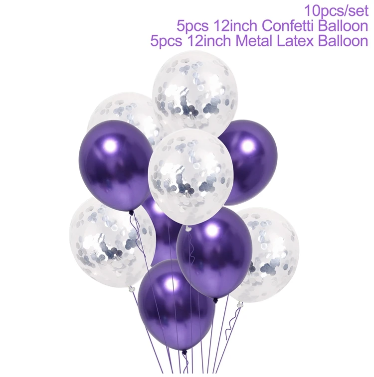 10pcs balloon A QIFU Глобус металлический шар Серебряный Синий металлический шар жемчуг латексный цветной шар шары на день рождения Арка Декор для свадебной вечеринки - Цвет: 10pcs balloon A