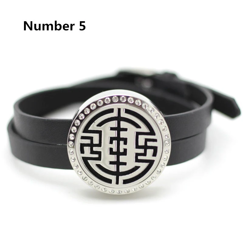 Браслеты из нержавеющей стали 316L искусственной кожи для женщин ароматерапия