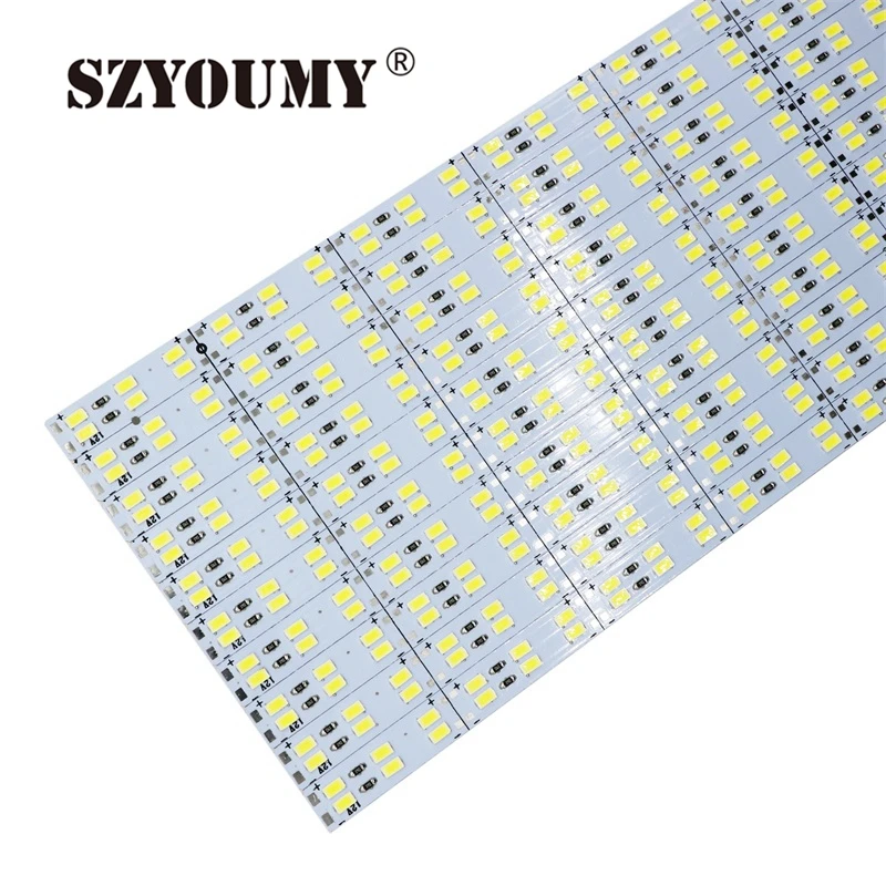 SZYOUMY 0,5 м 1 м SMD 5630 двухрядные 6500 K CW+ 3500 K WW двойной Цветовой микс 4000 K, DC12V 72 144 SMD 5630 Светодиодный жесткий стойкая LED полоса света