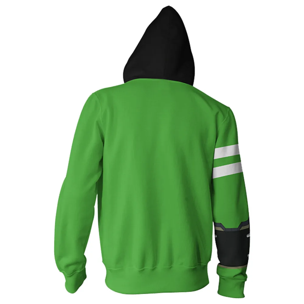 Косплей инопланетянин сила Ultimate Omnitrix зеленая куртка с капюшоном костюм