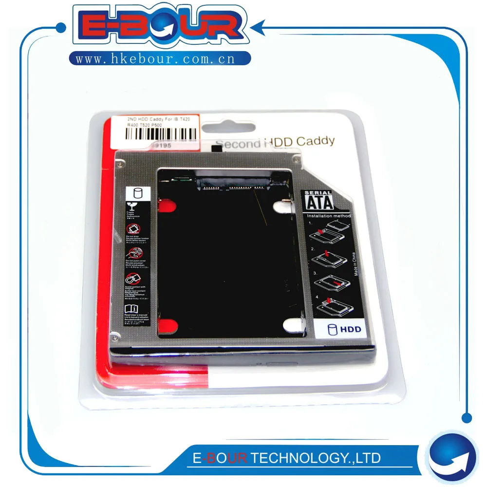 

Aluminum 10pcs/lot 2nd HDD Caddy for IBM Thinkpad T420 R400 T520 P500 12.7MM SATA 2nd Hard Disk Drive Caddy