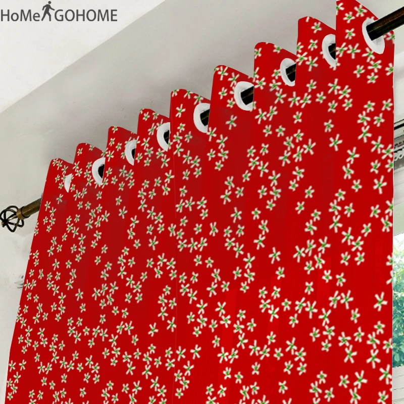 Красные цветочные украшения 3D Тюль Шторы для спальни с принтом богемное