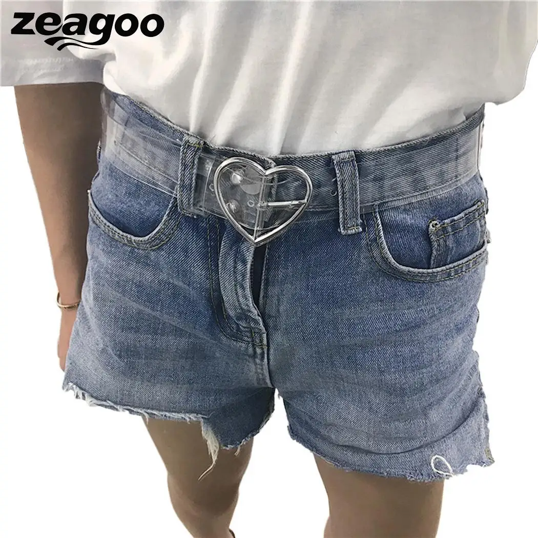 Zeagoo Новый трендовый длинный прозрачный пояс из смолы с регулируемым поясом для