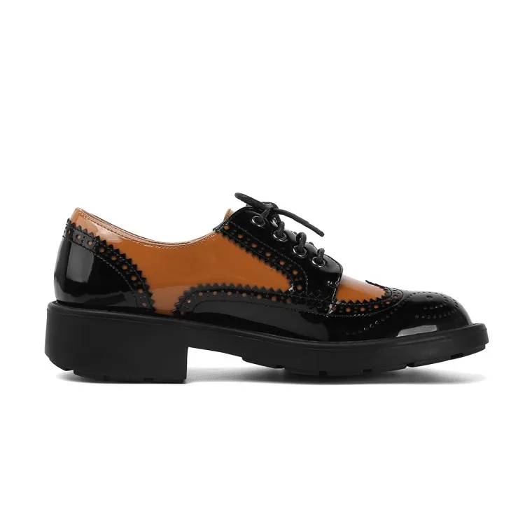 Женские туфли лодочки MLJUESE вечерние полуботинки из лакированной кожи на шнуровке