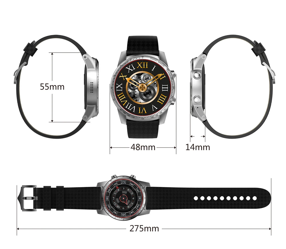 Smartch KW99 Android 5.1 OS Smart Watch 1.39 inch 400*400 OTA SmartWatch Phone Support 3G WIFI GPS Nano SIM Reloj Inteligente |