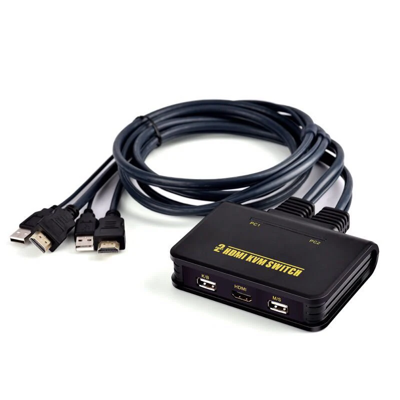 Kebidu два порта USB Встроенный кабельный коммутатор kvm Поддержка Plug And Play Win98/ME/2KP4/XP/2003