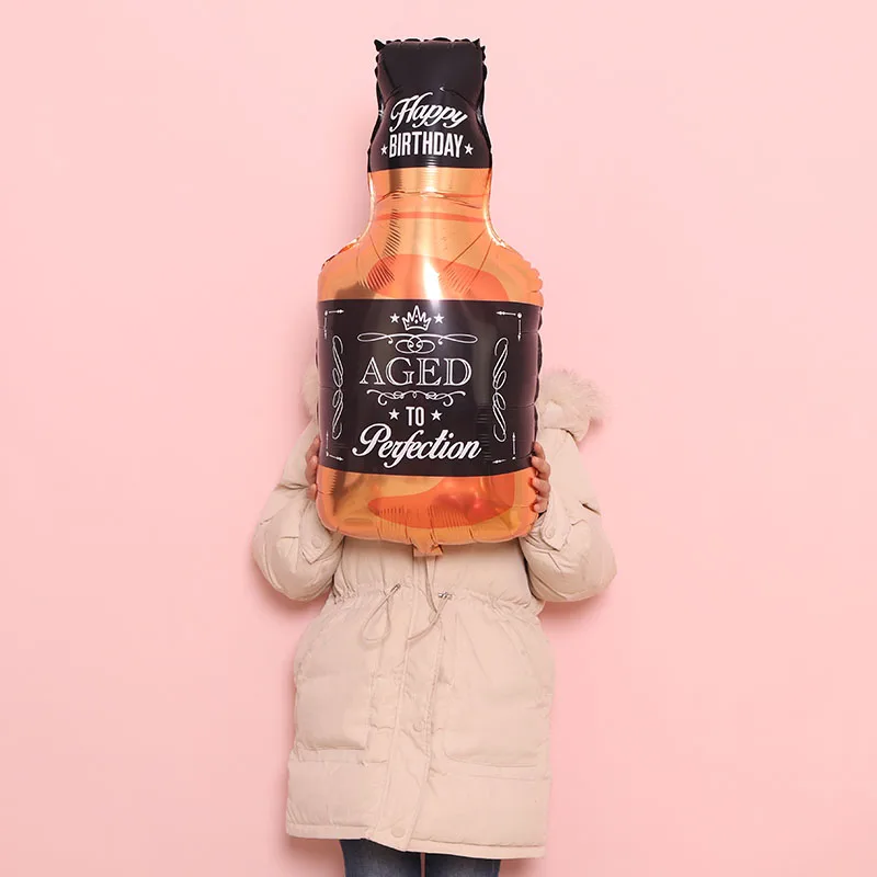37inch Whisky Bottle STARLZMU 1 шт. Свадебные украшения день рождения шары шарик для бутылки Корона воздушный шар из фольги 1 день рождения украшения для взрослых Globos - Цвет: 37inch Whisky Bottle