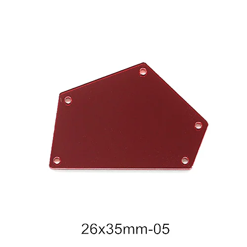 P05-26x35mm Распродажа! 50 шт. хрустальные зеркальные пришивные стразы, акриловые зеркальные пришивные стразы темно-Красного цвета для шитья одежды B3603 - Цвет: P05-26x35mm