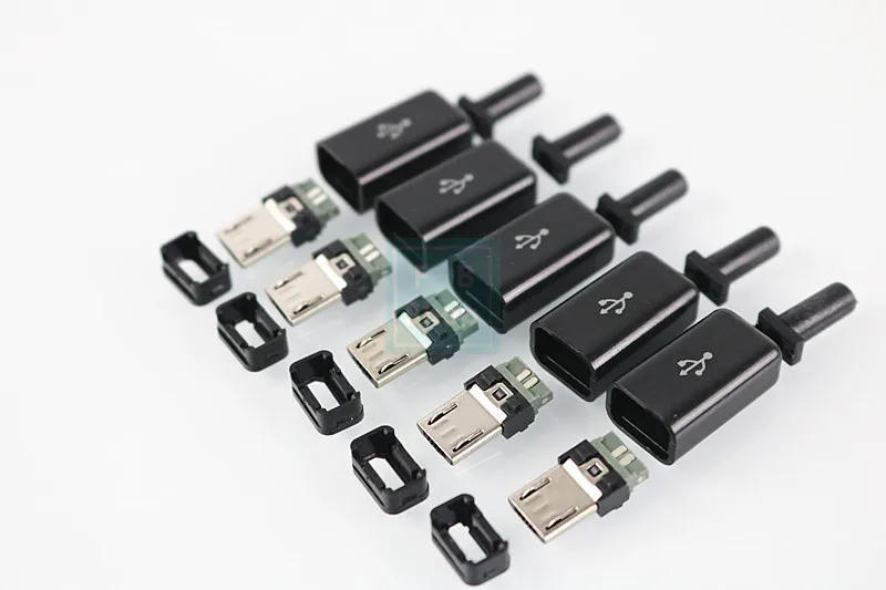 10 шт. 5 штырьков белый черный Micro USB штекер-коннектор зарядное устройство 5P