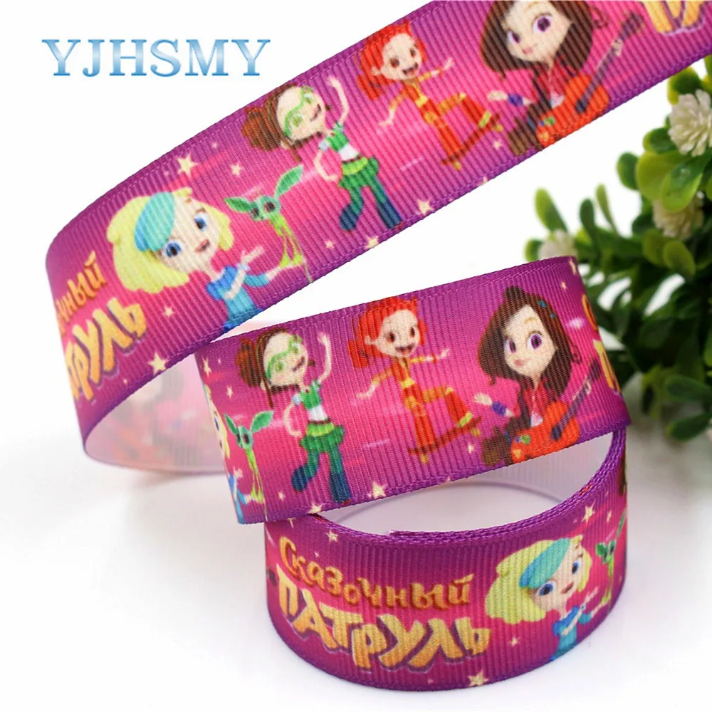 YJHSMY D-18409-591, 25 мм 5 ярдов мультфильм печатных корсажные ленты, DIY ручной работы аксессуары для волос материал свадебный подарок упаковка
