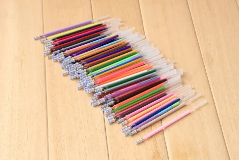 100 шт./упак. новые цветные гелевые чернила s стержни для ручек школьные