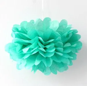 1 шт. 6-14 дюймов(15/20/25/30/35 см) ткани Бумага Pom Poms Свадебная вечеринка Декор Бумага цветок для свадьбы материалы для декорирования сада - Цвет: 16