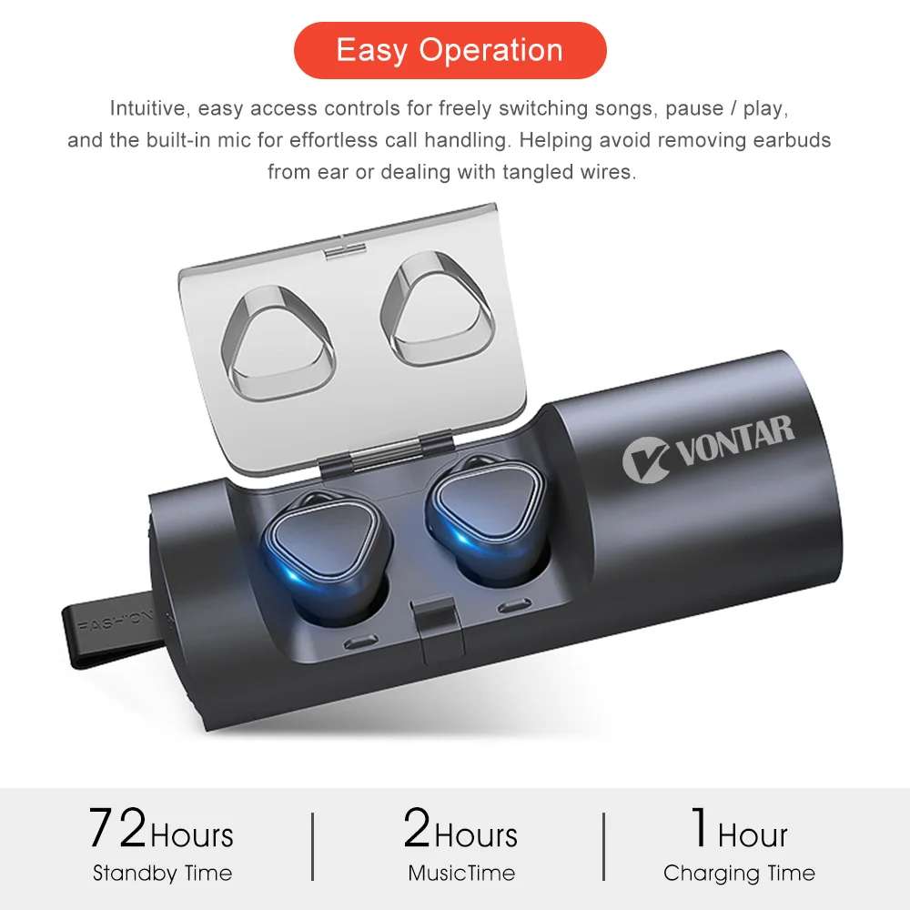 VONTAR T7 TWS Sweatproof мини беспроводные Bluetooth наушники HandsFree Twins с микрофоном для Iphone
