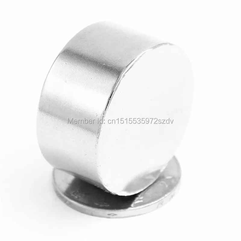 Сильный Круглый редкоземельный неодимовый магнит N35 диаметром 30 мм x 10 шт. для