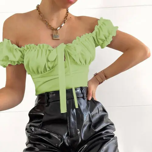 Новый модный и сексуальный женский комбинезон с открытыми плечами 2019 | Женская