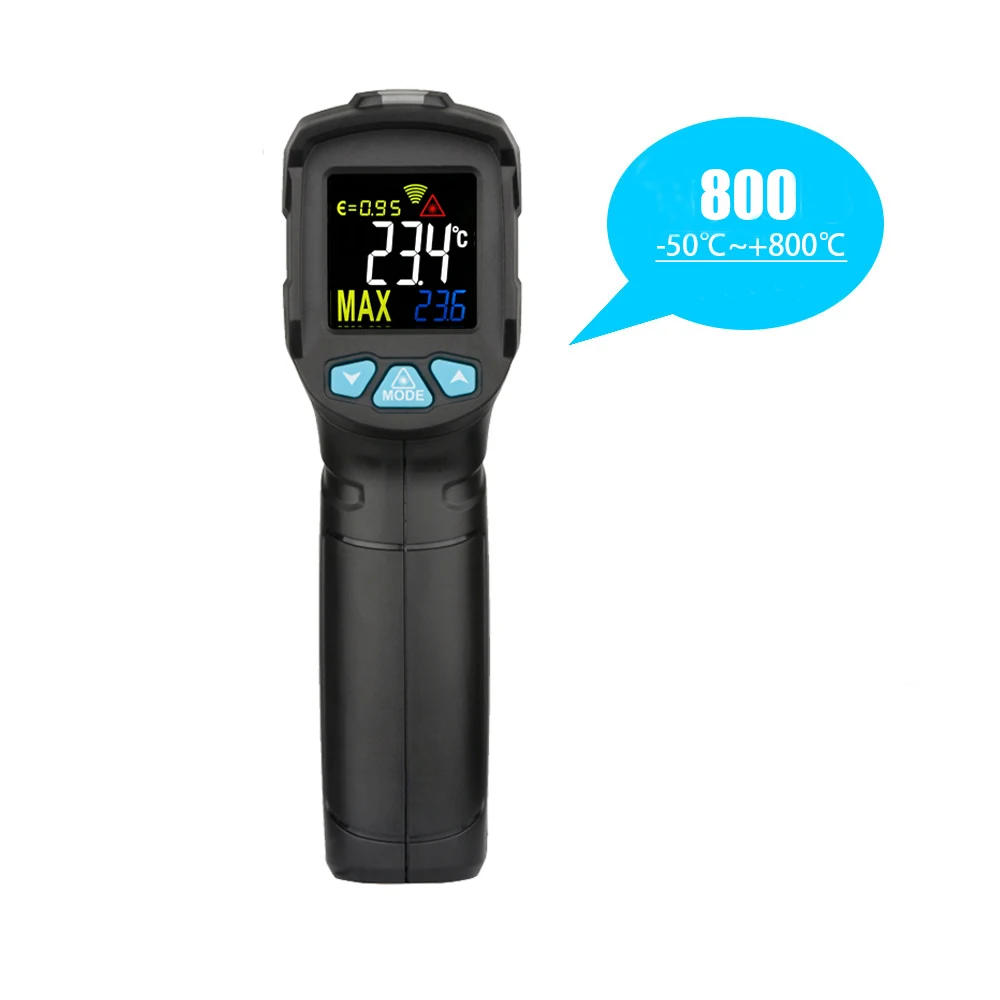 RICHMETERS 800 RICHMETERS 800Pro/800 Бесконтактный цифровой инфракрасный термометр для измерения температуры пирометр-50~ 800C аквариум лазерный термометр ИК Температура пистолет регулятор влажности - Цвет: RICHMETERS 800