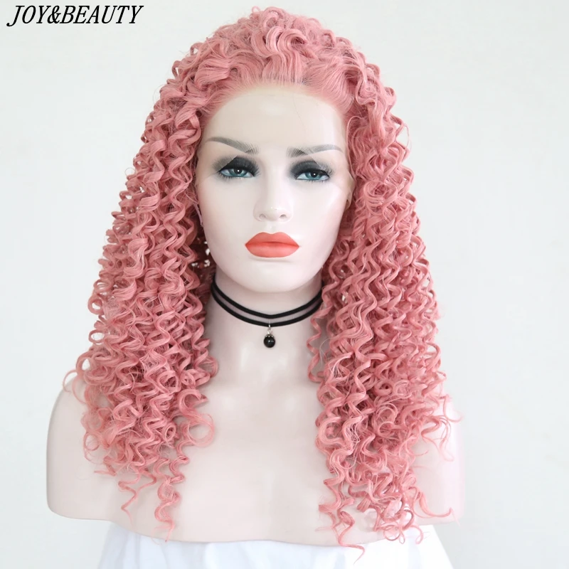 Парик для волос JOY & BEAUTY термостойкий розовый 24 дюйма ежедневного