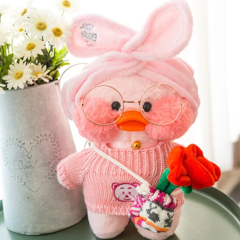 S 30 см Kawaii LaLafanfan кафе утка Плюшевые игрушки мультфильм милые животные Утка Мягкая кукла мягкие детские игрушки подарок на день рождения для детей - Цвет: S