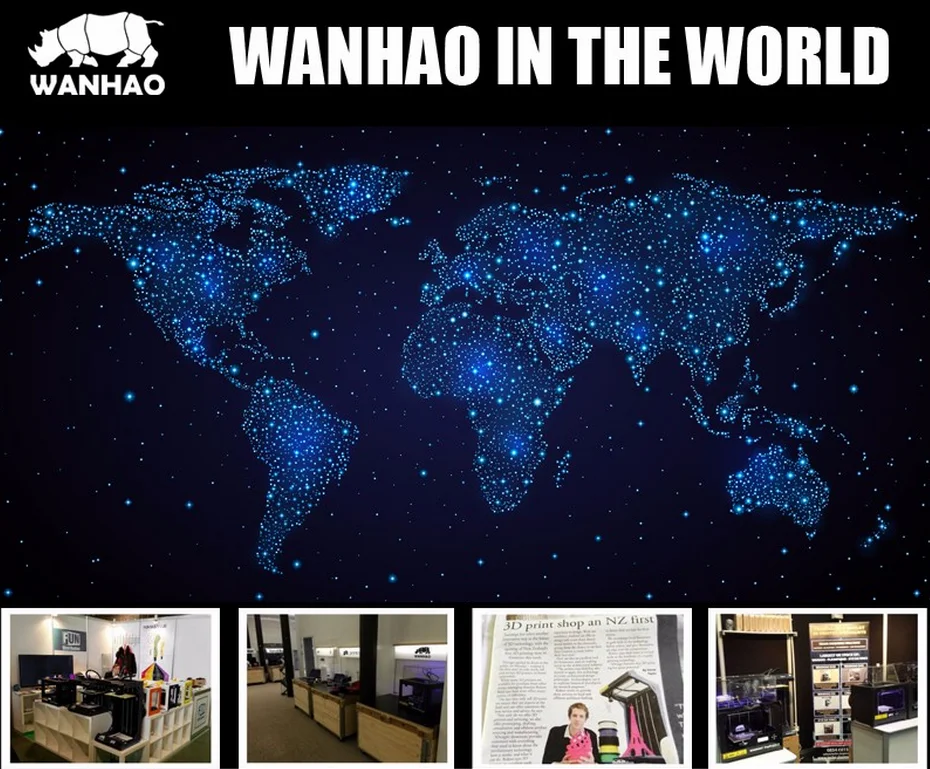 WANHAO FDM 3d принтер D5S цветная машина с высокой точностью и скоростью печати PLA/PVA/ABS нити