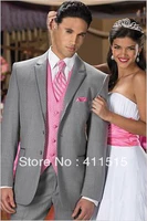 free shipping custom made cheap gray suit for the best man wear tuxedossuits for wedding groom wear dress