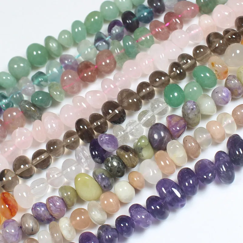 100% Natural stone Beads 15inch Inregular 6-12mm Cobblestone Sunstone Apatite Garnet For DIY Jewelry Making | Украшения и