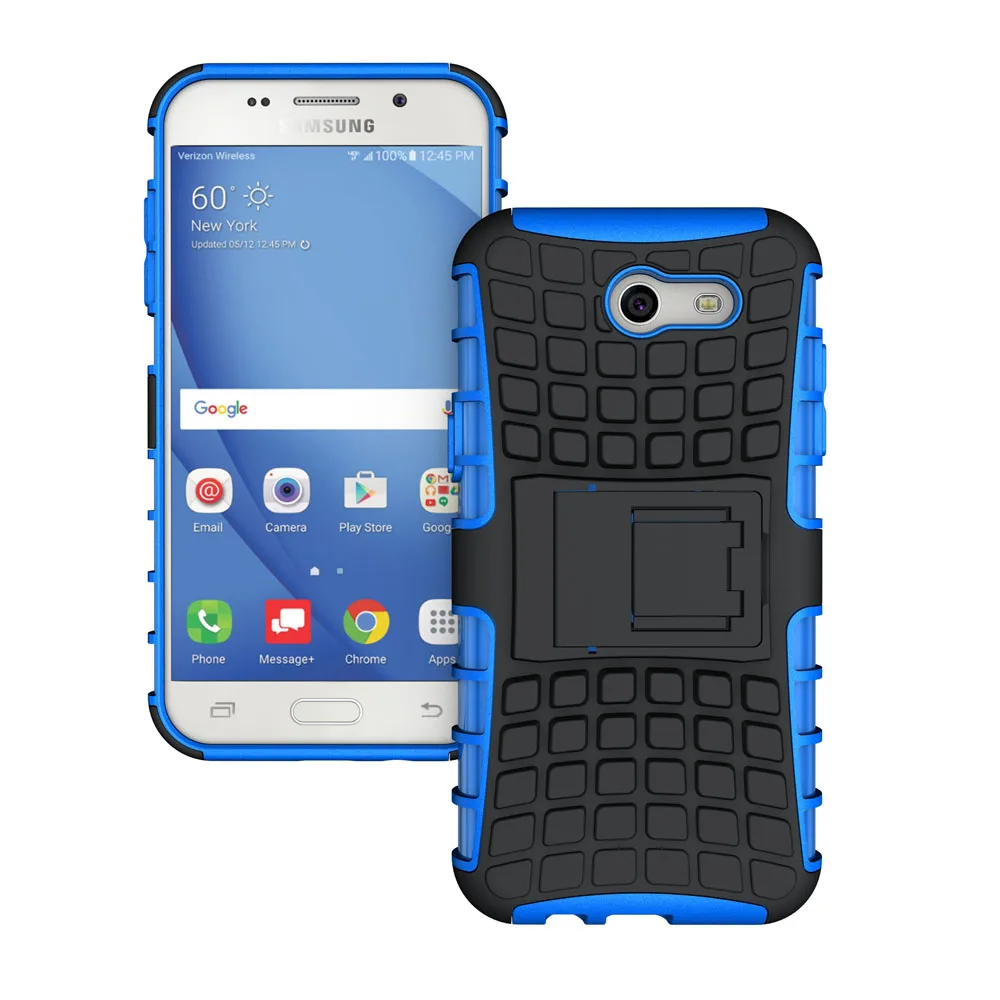 Двухслойный защитный чехол с подставкой для Samsung Galaxy J3 Emerge/J3 2017/J3 Eclipse/J3 Mission/Luna Pro/J3