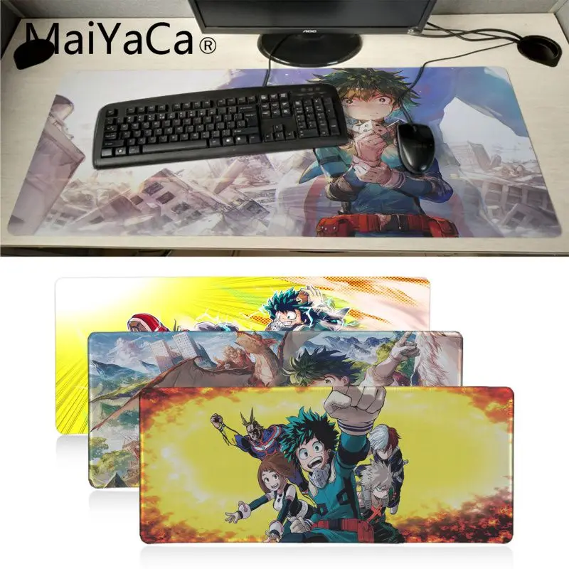 

Maiyaca my hero academia mouse pad gamer play mats Table Keyboard Gaming mouse pad gamer 60X30CM Large Office Computer Desk Mat