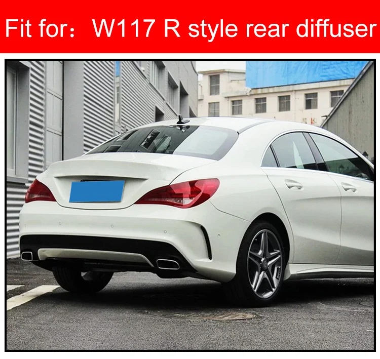 W117 задний бампер диффузор для Mercedes CLA C117 CLA 180 CLA 200 CLA 250 CLA45 AMG посылка спортивная версия заднего бампера v-стиля