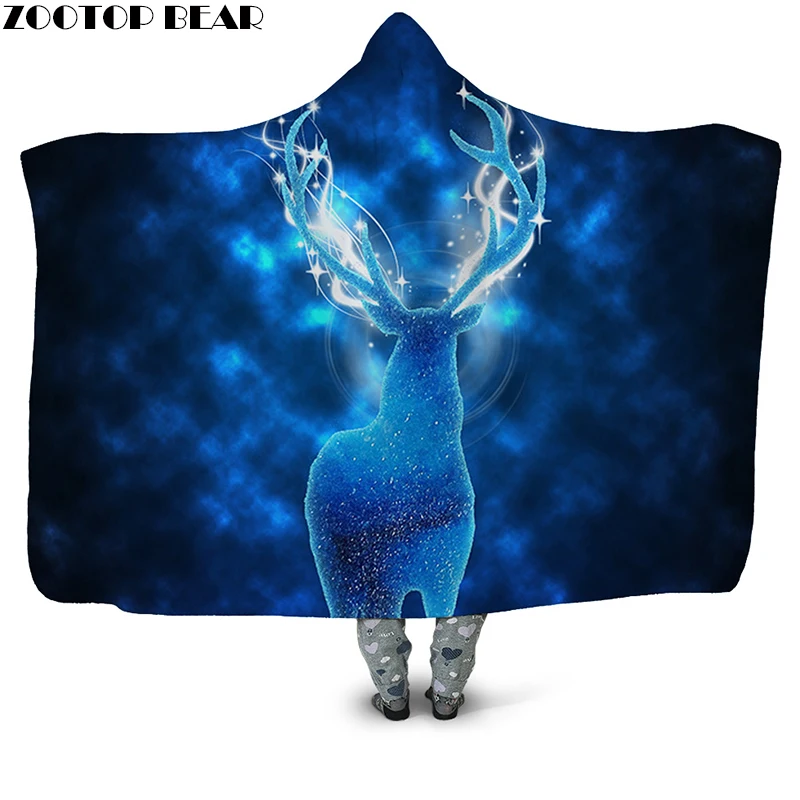 Dream Blue одеяло с капюшоном повседневное мягкое изображением животных модный бренд