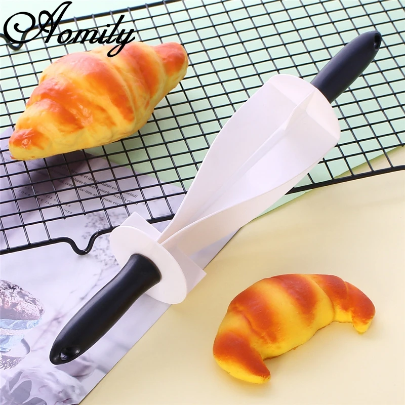 Aomily DIY круассан для хлеба роликовые булавки помадка резак тиснение набор
