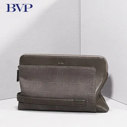 Фирменные высококачественные мужские бумажники в клетку из натуральной кожи для