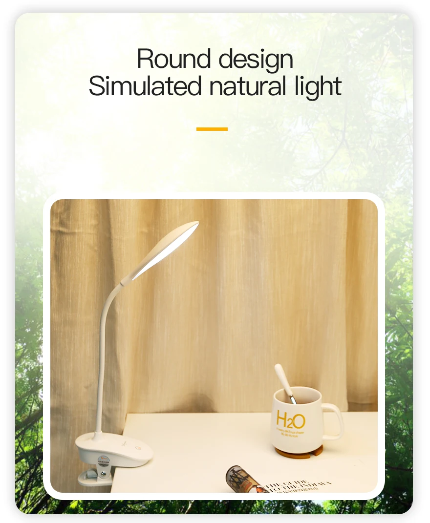 LED Touch Clip Настольная Лампа Чтение Диммер Аккумуляторная USB flexo Светодиодные Настольные Лампы настольная лампа 1200mAh