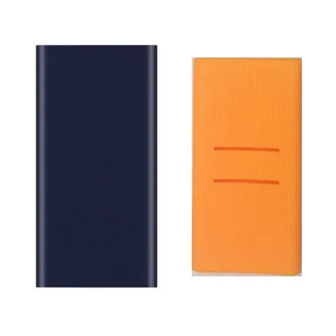 Black add Orang Case Xiao mi power Bank 2, 10000 мА/ч, быстрая зарядка, внешний аккумулятор с двумя USB, портативный Alu mi nium, быстрая зарядка mi power, внешний аккумулятор - Цвет: Black add Orang Case