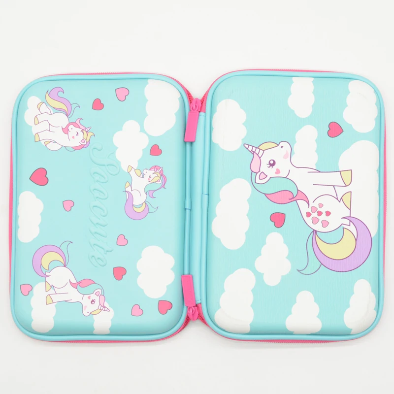 EVA кавайный пенал Kalem Kutusu Etui Estuche Escolar Pencilcase Unicornio Kalem Kutu флеш-накопитель в виде единорога коробка Estuches Trousse