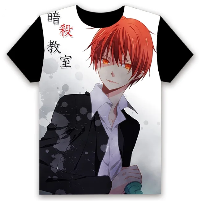 8 Модная мужская футболка, аниме, убийца, класс Korosensei, косплей, короткий рукав, унисекс, повседневная черная футболка, Otaku, Harajuku, топы - Цвет: 8
